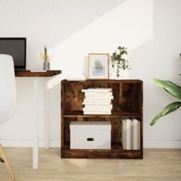 Berkfield Bookcase Smoked Oak 80X24X76 Cm Engineered Wood - thumbnail 3