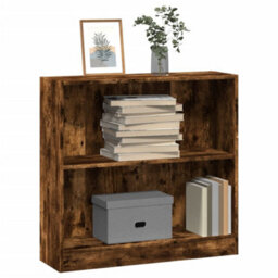 Berkfield Bookcase Smoked Oak 80X24X76 Cm Engineered Wood - thumbnail 1