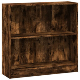 Berkfield Bookcase Smoked Oak 80X24X76 Cm Engineered Wood - thumbnail 2