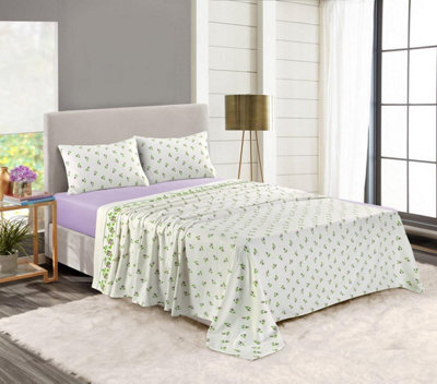 Kampala Hill Rosebud Brushed Cotton Flannelette Sheet Set - image 1
