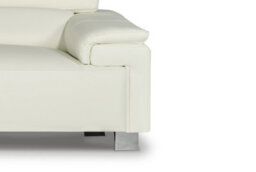 Genuine Leather White 2C2 Corner Sofa - thumbnail 4