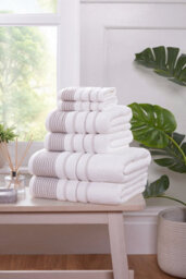 Rapport Home Dakota Stripe Pure Cotton Face Towel Natural - thumbnail 2