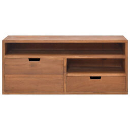 Berkfield Tv Cabinet 90X30X40 Cm Solid Teak Wood - thumbnail 2