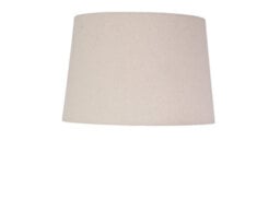 Lighting Supermarket Ashleigh Silver Clear Glass Cylinder Lantern Table Lamp With Natural Linen Shade - thumbnail 5
