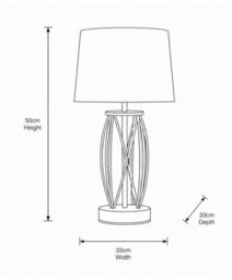 Lighting Supermarket Ashleigh Silver Clear Glass Cylinder Lantern Table Lamp With Natural Linen Shade - thumbnail 6
