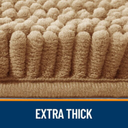 Ameha Beige Chenille Mat 40X60Cm, Extra Soft, Non-Slip, Absorbent Bath Rug & Doormat - thumbnail 4