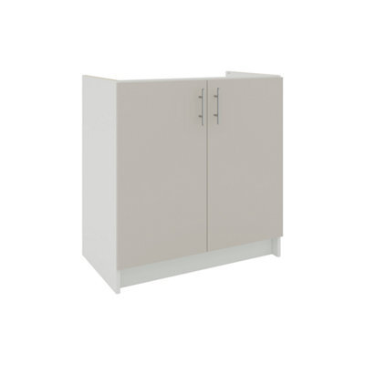 Jd Greta Kitchen Base Sink Unit 800mm Cabinet With Doors 80Cm - Cashmere Matt - image 1