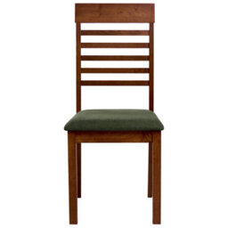 Beliani Set Of 2 Dining Chairs Ortley Wood Dark Brown/ Green - thumbnail 5