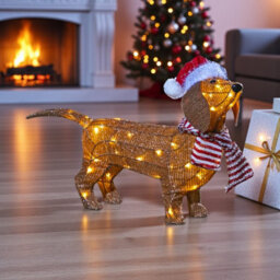 Christmas Led Dachshund Dog Decoration - thumbnail 2