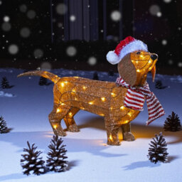 Christmas Led Dachshund Dog Decoration - thumbnail 1
