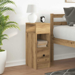 Walplus Bedside Cabinet With Drawer Artisan Oak 25X31X66 Cm - thumbnail 3