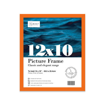 12X10 Orange Picture Frame (30.5 X 25.4Cm) Poster, Photo, Artwork, Gallery Wall Or Print - image 1