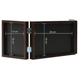 Berkfield Trifold Photo Frame Collage Dark Brown 28X18 Cm+2X - thumbnail 7