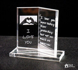 Marco Paul Glass Book Plaque - I Love You - thumbnail 6