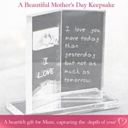 Marco Paul Glass Book Plaque - I Love You - thumbnail 3