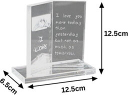 Marco Paul Glass Book Plaque - I Love You - thumbnail 2