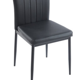 Hallowood Furniture Cullompton Dining Set, White Marble Effect Rectangular Dining Table 120Cm With 4 Black Faux Leather Chairs - thumbnail 9