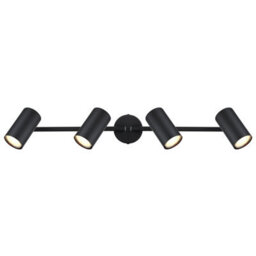 Luminosa Lighting Luminosa Allvi Ceiling Spotlight Bar Matt Black 4X Gu10 - thumbnail 4