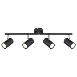 Luminosa Lighting Luminosa Allvi Ceiling Spotlight Bar Matt Black 4X Gu10 - thumbnail 3