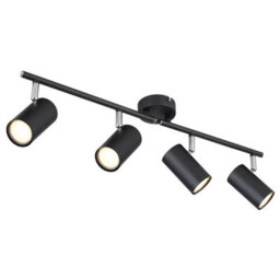 Luminosa Lighting Luminosa Allvi Ceiling Spotlight Bar Matt Black 4X Gu10 - thumbnail 1