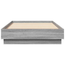 Berkfield Bed Frame Without Mattress With Led Lights Grey Sonoma 75X190 Cm Small Single - thumbnail 6