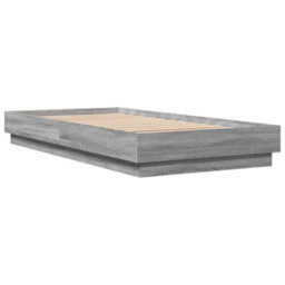 Berkfield Bed Frame Without Mattress With Led Lights Grey Sonoma 75X190 Cm Small Single - thumbnail 8