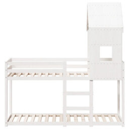 Walplus Bunk Bed Without Mattress White 80X200 Cm Solid Wood Pine - thumbnail 4