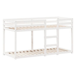 Walplus Bunk Bed Without Mattress White 80X200 Cm Solid Wood Pine - thumbnail 7
