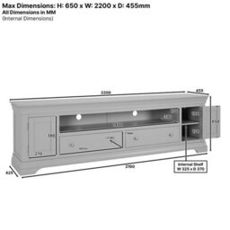 The Furniture Market Wilmslow Grey Xxl Widescreen Tv Unit - thumbnail 9