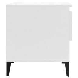 Berkfield Side Table High Gloss White 50X46X50 Cm Engineered Wood - thumbnail 8