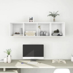 Berkfield Wall-Mounted Tv Cabinet White 37X37X142.5 Cm Engineered Wood - thumbnail 7