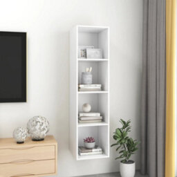 Berkfield Wall-Mounted Tv Cabinet White 37X37X142.5 Cm Engineered Wood - thumbnail 6