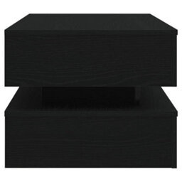 Berkfield Coffee Table With Led Lights Black Oak 90X50X40 Cm - thumbnail 8