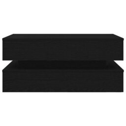 Berkfield Coffee Table With Led Lights Black Oak 90X50X40 Cm - thumbnail 7