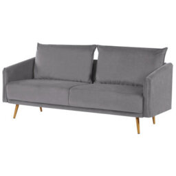 Beliani Living Room Set 5 Seater Maura Velvet Grey - thumbnail 6