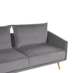 Beliani Living Room Set 5 Seater Maura Velvet Grey - thumbnail 8