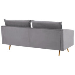 Beliani Living Room Set 5 Seater Maura Velvet Grey - thumbnail 7