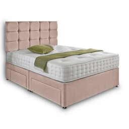 Dining Tables Rio Matching Headboard Divan Set, 2 Drawer On Same Side With Sprung 1500 Comfort Mattress - Double - thumbnail 4