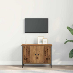 Berkfield Old Wood Tv Stand Old Wood Wood 60 X 35 X 45 Cm Durable - thumbnail 4