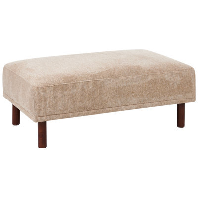 Beliani Modern Ottoman Holt Fabric Beige - image 1