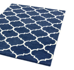 Blue Camel Luxurious Modern Geometric Handmade Rug For Living Room Bedroom & Dining Room-120Cm X 170Cm - thumbnail 5