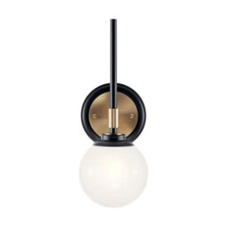 Luminosa Lighting Elstead Kichler Benno Bathroom Wall Lamp Contemporary Black, Champagne Bronze 3000K Ip44 1X G9 - thumbnail 4
