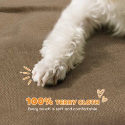 Pawhut Dog Sofa Bed, Cat Sofa With Backrest, Armrest, For Small Dogs, Brown - thumbnail 4