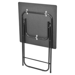 Urbn-Living Urbnliving Height 75Cm Large Folding Side Table Patio Indoor Outdoor Furniture Colour Black Coffee Drink Summer Metal Legs - thumbnail 4
