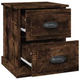 Berkfield Bedside Cabinets 2 Pcs Smoked Oak 39X39X47.5 Cm Engineered Wood - thumbnail 7
