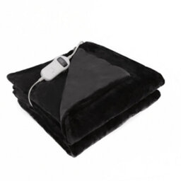 Groundlevel Cosy Heated Over Throw Fleece Blanket With Adjustable Control - Grey - thumbnail 2
