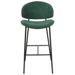 Beliani Set Of 2 Bar Chairs Kiana Dark Green - thumbnail 5