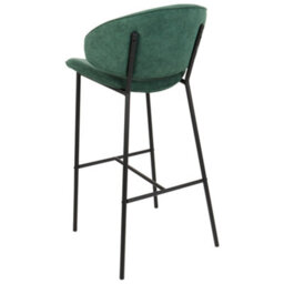 Beliani Set Of 2 Bar Chairs Kiana Dark Green - thumbnail 6