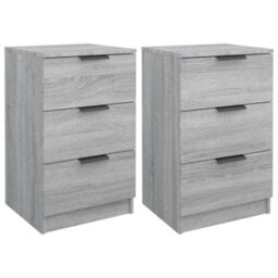 Berkfield Bedside Cabinets 2 Pcs Grey Sonoma 40X36X65 Cm - thumbnail 2