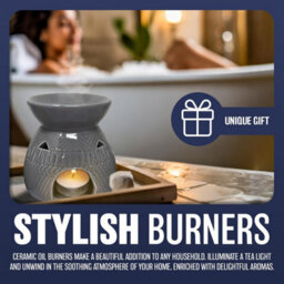 Set Of 4 Oil Burners Fragrance Decoration 12Cm Wax Melts Tea Light Ceramic Tiki - thumbnail 3